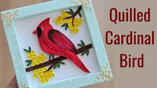 Quilled Cardinal Bird/ Quilling Decoration Ideas