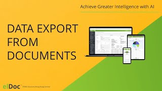 elDoc - Intelligent Document Processing | Data extraction and Data export | Use Case