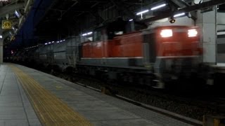 5580レ　DD51-1802牽引　白ホキ貨物　名古屋駅通過