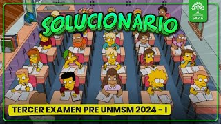 🔴 SOLUCIONARIO TERCER EXAMEN PRE SAN MARCOS 2024-I 🌱