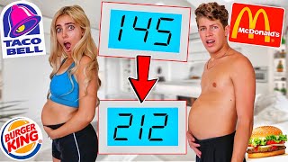 WHO CAN GAIN THE MOST WEIGHT IN 24 HOURS!! (CRAZY CHALLENGE)