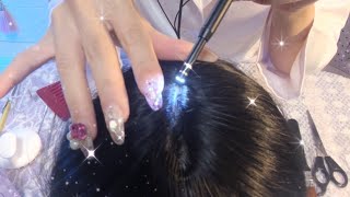 【ASMR】頭皮の検査、ケア、シャンプーロールプレイscalp check \u0026shampoo role play