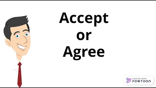 English grammar lesson 7 Accept vs Agree | help study for IELTS/PTE/TOEIC/OET