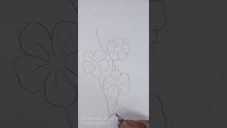 Flower Outline Drawing with Circle ⭕️ #sketchbookbyabhishek #shorts  #drawingbasics #drawing #viral