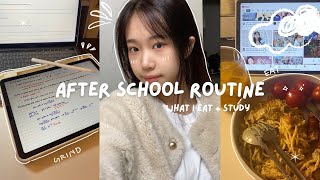 After School VLOG 🌿 What I eat, productive studying, after-class routine, cooking