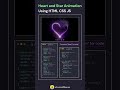 Heart Animation using HTML CSS JS | Animated Heart | CodeMinds