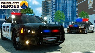 Sergeant Lucas the Police Car stops Dump Truck - Wheel City Heroes (WCH) - Cars Cartoon Series