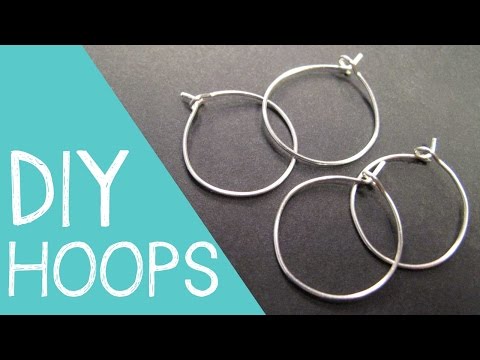 DIY Hoop Earrings / Wine Charm Rings Wire Jewelry Tutorial DIY Hoop Earrings / Wine Charm Rings Wire Jewelry Tutorial