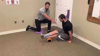 Calf muscle soft tissue release using a foam roller