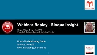 Eloqua Insight Reporting - June 2016 Eloqua User Group