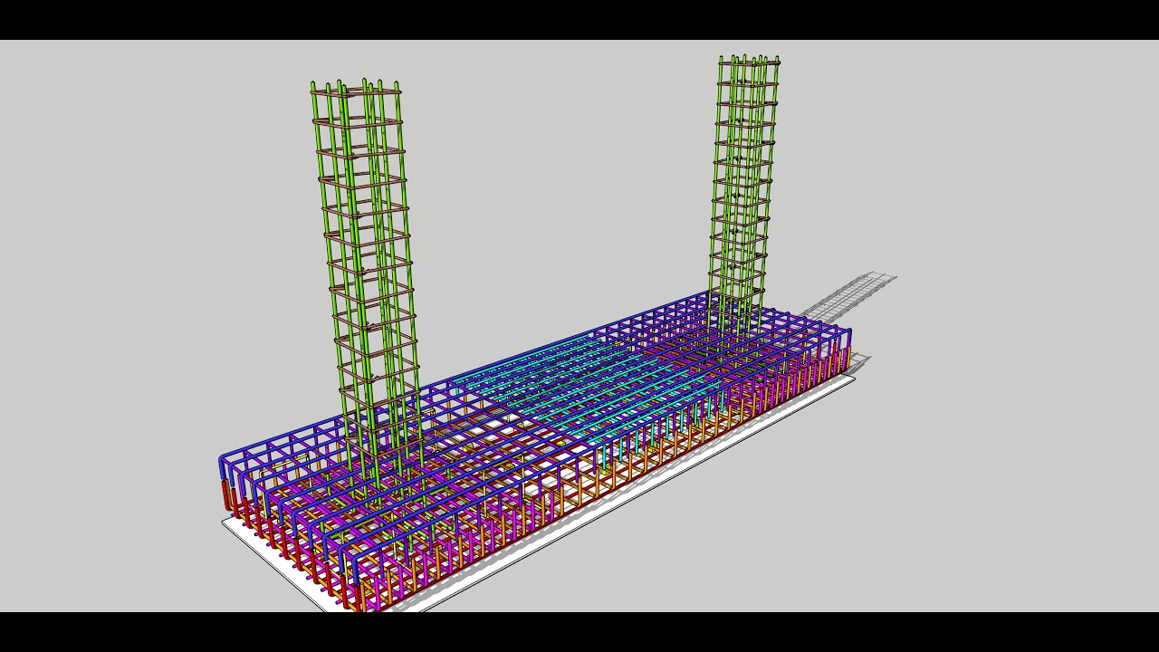 Combined Footing Construction | Rebar Placement - YouTube