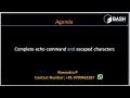 Complete Shell Scripting Tutorials | Complete echo command with escaped characters
