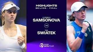 Liudmila Samsonova vs. Iga Swiatek | 2023 Beijing Final | WTA Match Highlights