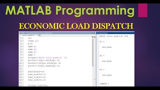 Economic Load Dispatch in MATLAB | Find Economic Operating Point | Power system operation & control