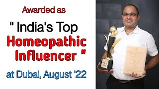 India’s Top Homeopathic Influencer Doctor - Dubai Awards | Dubai JW Marriott Maerquis Hotel