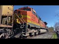 bnsf loaded c scmrbg coal train rumbles through white rock with mrl trailing