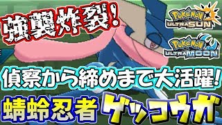 【ポケモンUSUM】偵察から試合の〆まで大活躍！蜻蛉忍者ゲッコウガ【ウルトラサン/ウルトラムーン】