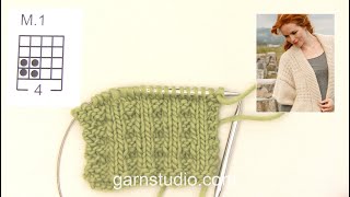 How to knit M.1 in DROPS 133-35