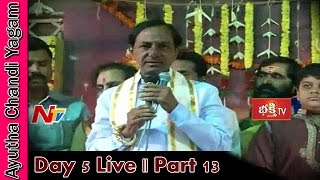 KCR Performs Ayutha Chandi Yagam at Erravalli Village || Day 5 Live | Part 13