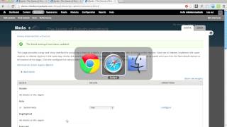 How do I enable and disable different block content on my Drupal site?