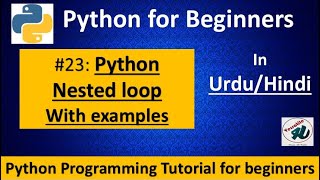 23- Python Nested loop in Hindi / Urdu || Nested loops in python || star pattern using loop