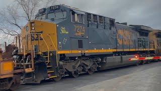 CSX I142 passes CR 25A at CP 117 with CSX 7274 (SOWV) trailing!!!