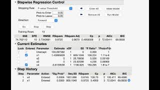 Variable Selection Methods for Regression Model Building in JMP