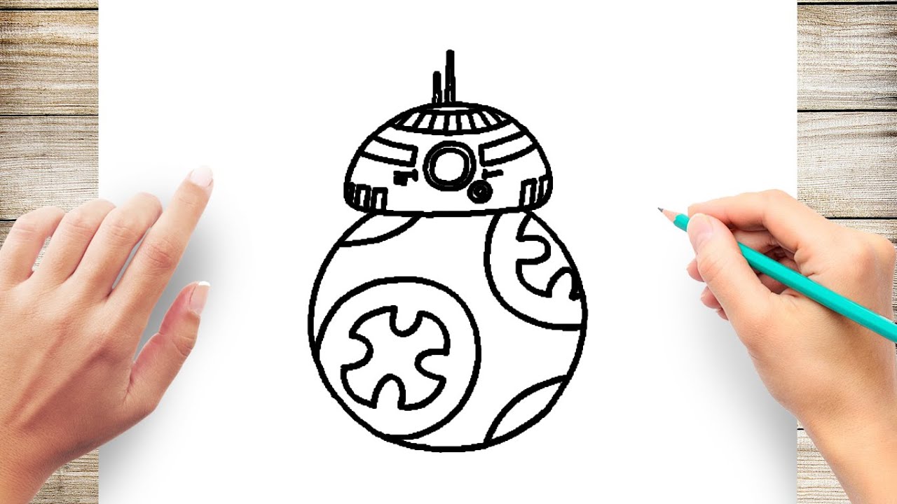 How To Draw BB8 From Star Wars Easy - YouTube