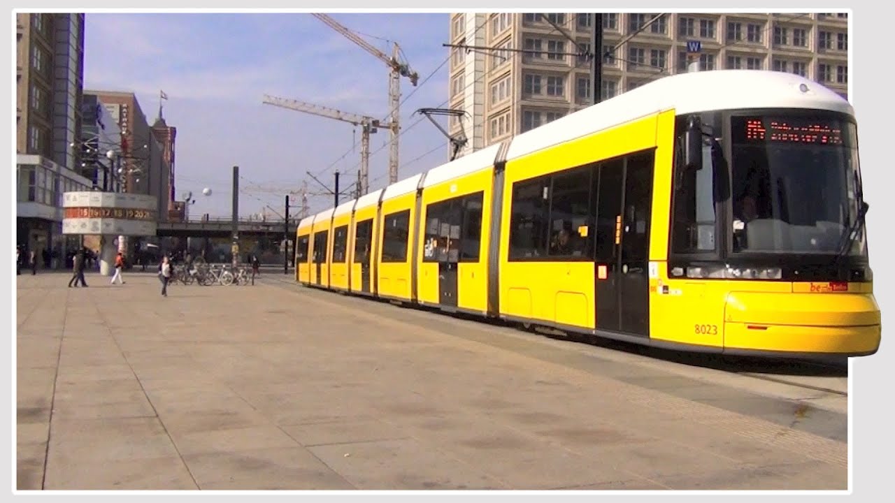 Berliner Straßenbahn - Trams In Berlin Am Alexanderplatz - YouTube