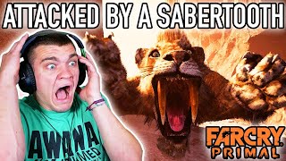 ATTACKED BY SABERTOOTH TIGER! Farcry Primal Ep.1 - Kendall Gray
