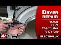 Electrolux Dryer - Error Codes 73 or 74 - Heater Duct Thermistor Repair and Diagnostic