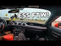 Full throttle first drive gets sketchy in 700hp ESS Supercharged Mustang GT *REACTION*