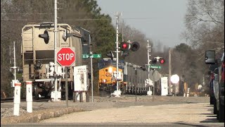 CSX Rolling Meet In Dunn, NC.  1 Car L607 and Great K5LA On 7302 Leading L225!