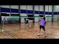 mixed doubles with female badminton players i ve never seen a defense like this before