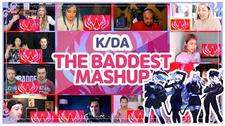 K/DA (ft. (G)I-DLE, Bea Miller, Wolftyla) "THE BADDEST" reaction MASHUP 해외반응 모음