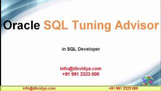 Oracle SQL Tuning Advisor Example