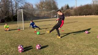 Goalkeeper training | handling Brankářský trénink | technika chycení míče