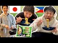 My Japanese Friend First Time Trying Pancit Canton! (Chili-mansi) | Fumiya