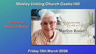 Marilyn Rosier Funeral 13th March 2026