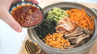 CƠM TRỘN Hàn Quốc Chay với SỐT Siêu Ngon Cực Dễ làm - Vegan Korean Bibimbap with Sauce