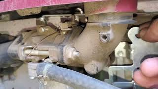 Riding mower dies - hard to start & stay running check choke linkage stuck - fix