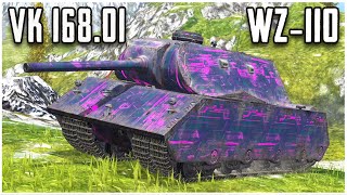 WZ-110 \u0026 VK 168.01 WoT Blitz | Gameplay Episode