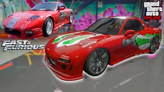 GTA 5 Online - FAST \u0026 FURIOUS DOM'S MAZDA RX7 ( ANNIS ZR350 ) CUSTOMIZATION!