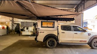 CAMPER TH145 TAMPA FECHADA RANGER com toldo ASA DE MORCEGO!