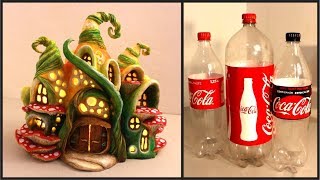 ❣DIY Enchanted Fairy House Lamp Using Coke Plastic Bottles❣