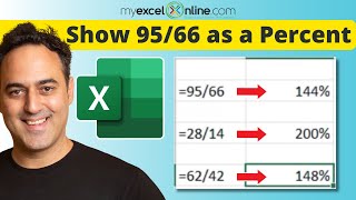 How to Show 95/66 as a Percent in Microsoft Excel Instantly!