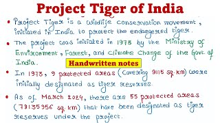 Project tiger of India