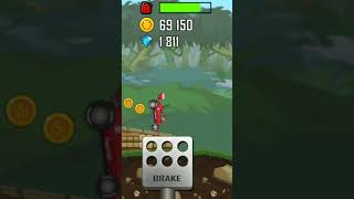 Hill climb racing game with racing car in jungle stage  #shorts #short #youtubegaming #gaming