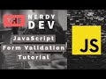 Form Validation In JavaScript Using Regex