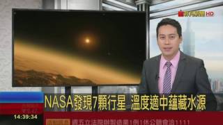 NASA太空新發現 找到七顆地球大小行星 3顆疑似有生命